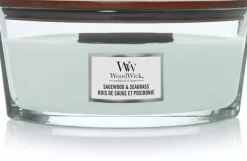 WoodWick ellipse candle sagewood & seagrass