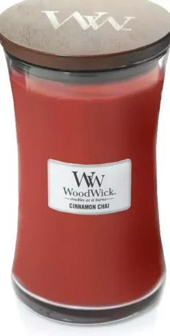 WoodWick large candle cinnamon chai