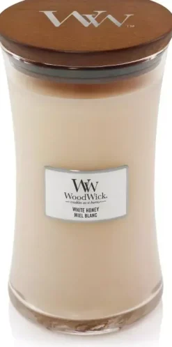 WoodWick large candle white honey