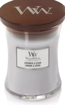 WoodWick medium candle lavender & cedar