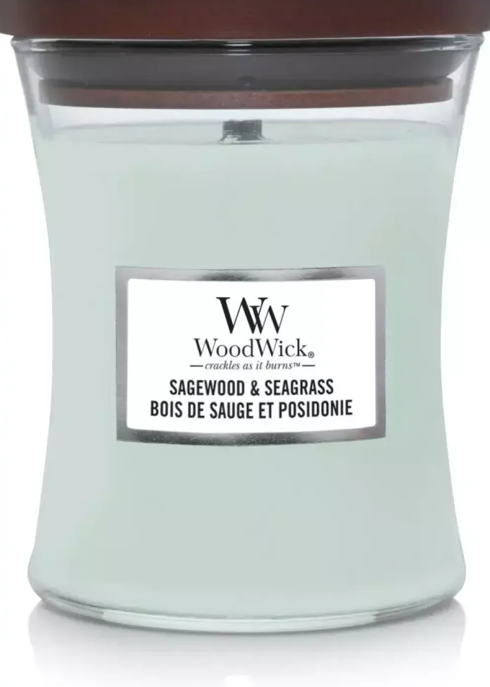 WoodWick medium candle sagewood & seagrass