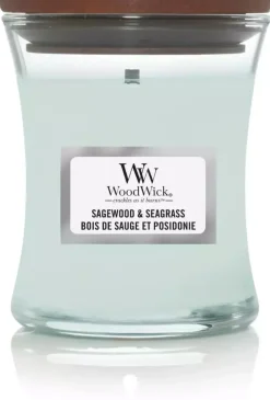 WoodWick mini candle sagewood & seagrass