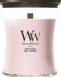 WoodWick Rose Blush medium candle