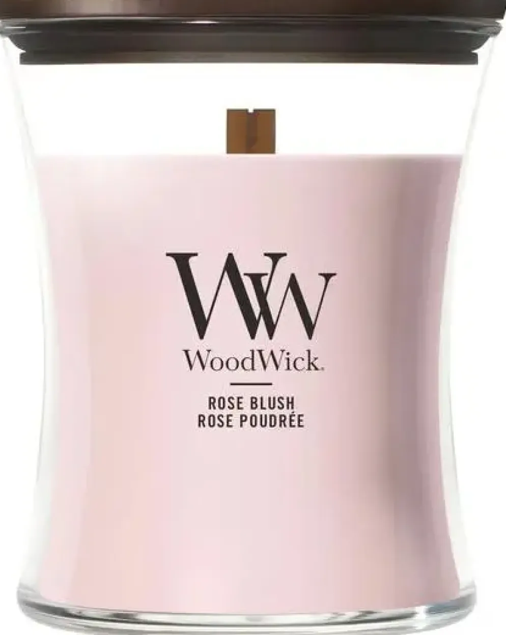 WoodWick Rose Blush medium candle