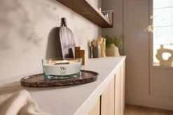 WoodWick Tonka & Almond Milk ellipse candle