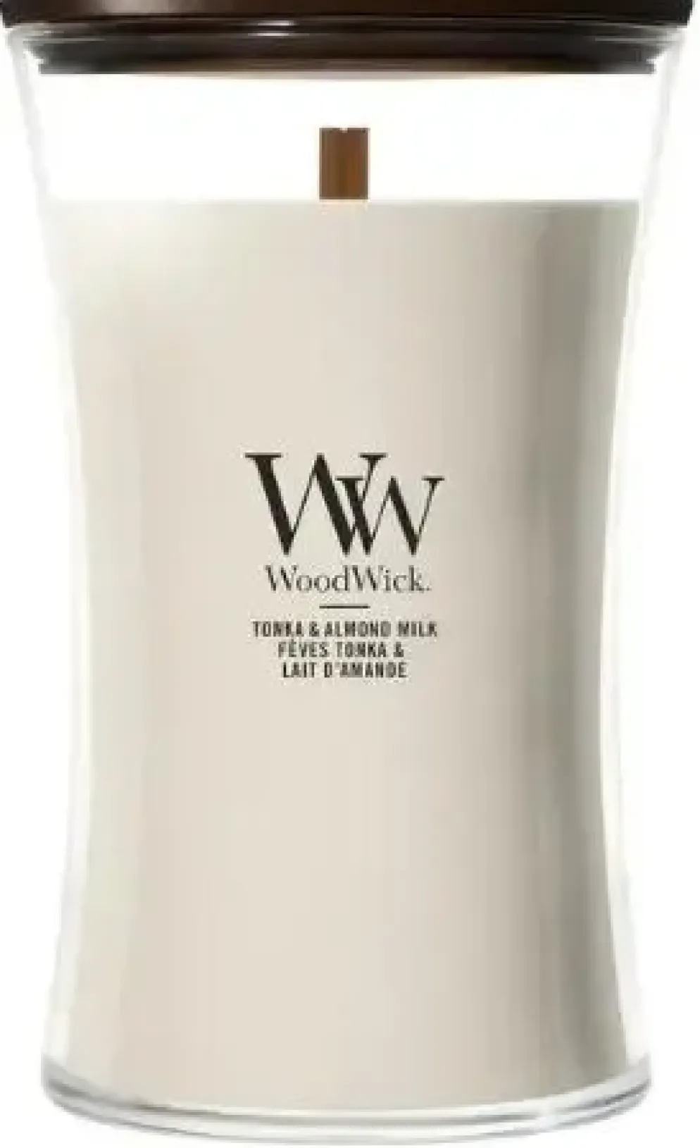 WoodWick Tonka & Almond Milk large candle