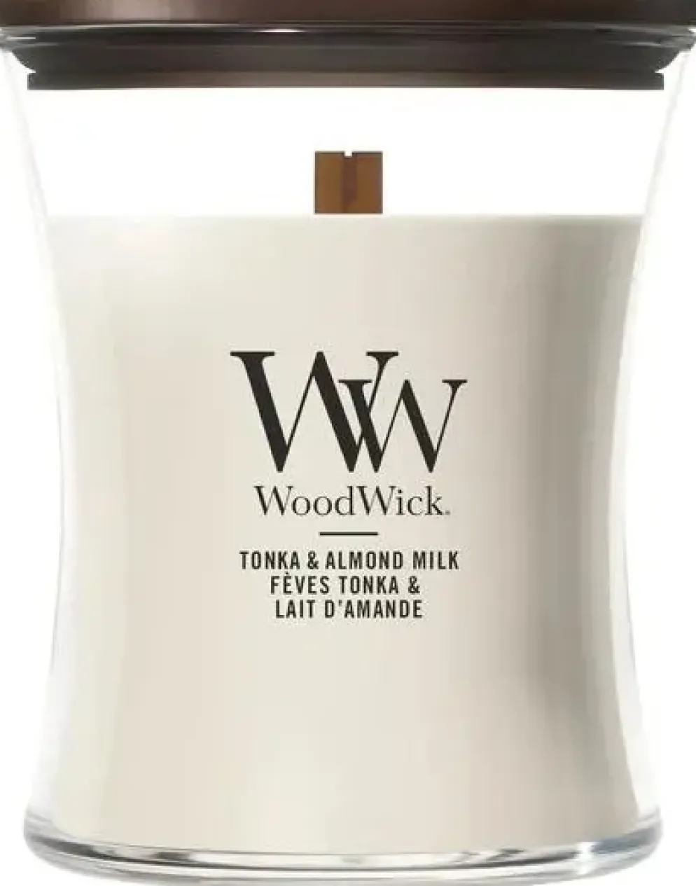 WoodWick Tonka & Almond Milk medium candle
