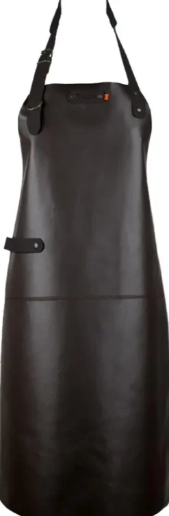 Xapron Leather long apron 82cm brown